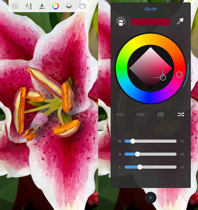 All Colors and Tools in Sketchbook Mod App