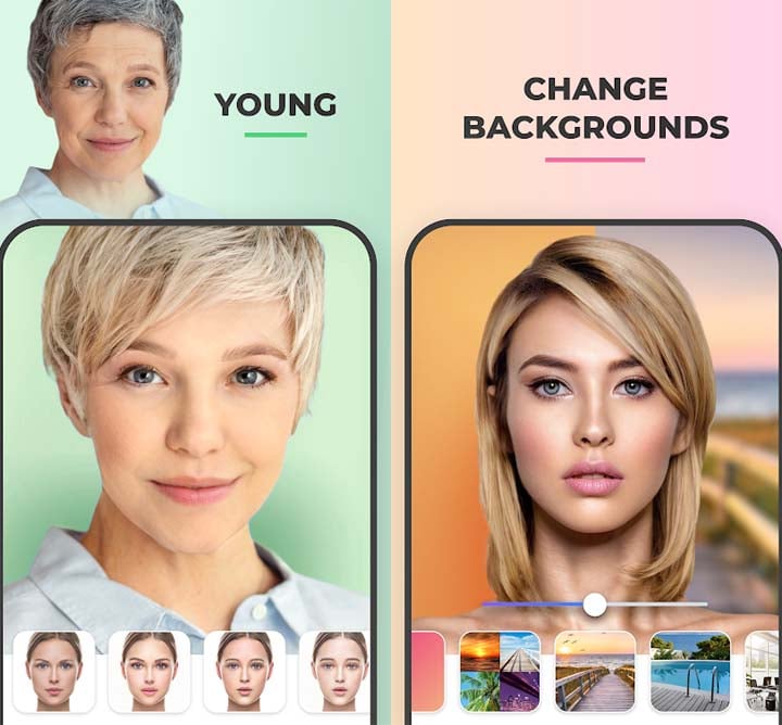 Change Age and Photo Background on FaceApp Pro